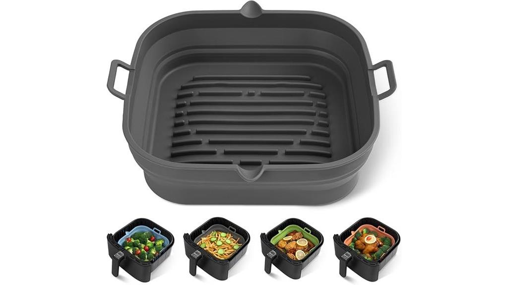 square silicone air fryer liners