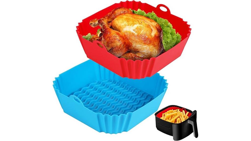 square silicone fryer liners