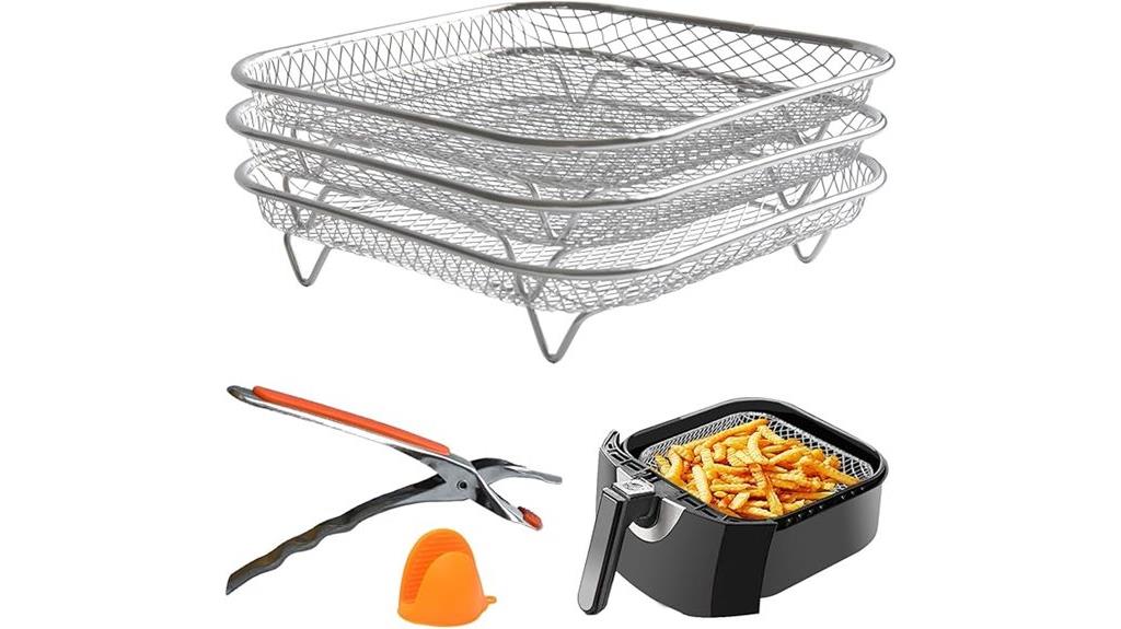 stackable square air fryer racks