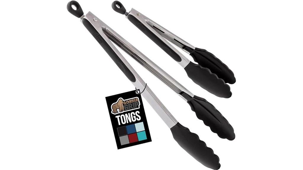 stainless steel tongs set