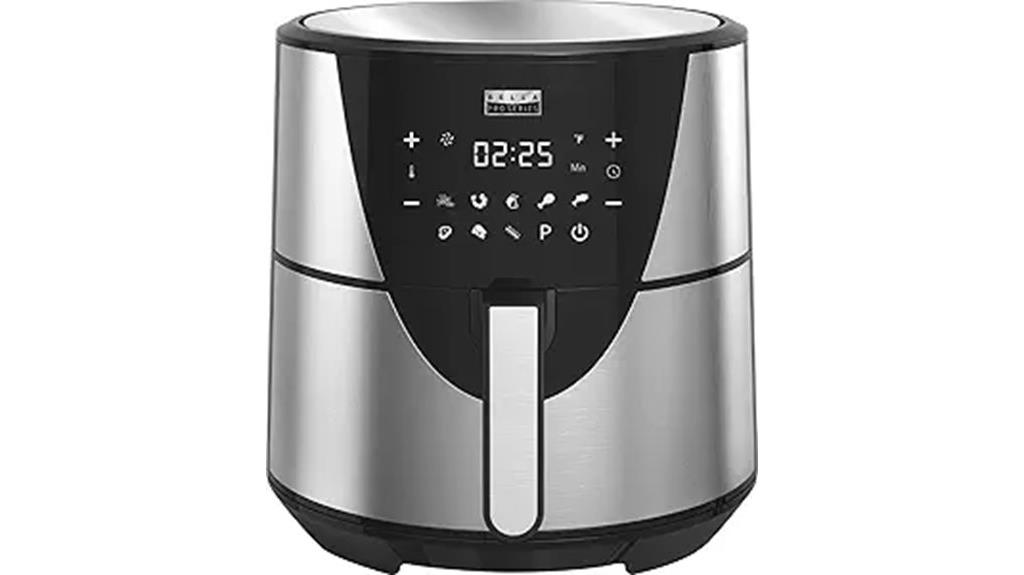 stainless steel touchscreen air fryer