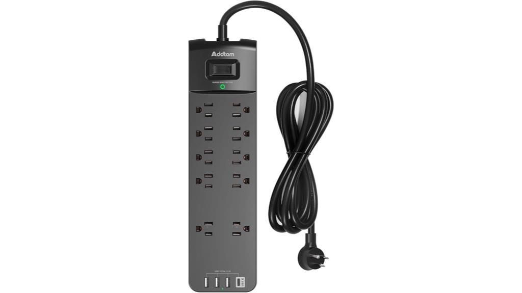 surge protected multiple outlet strip