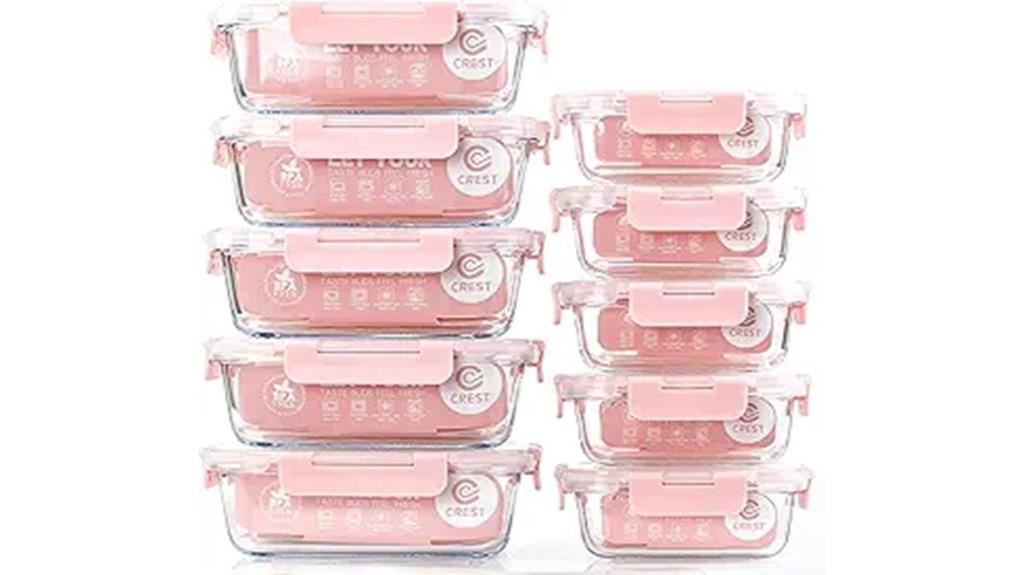 ten pack glass containers