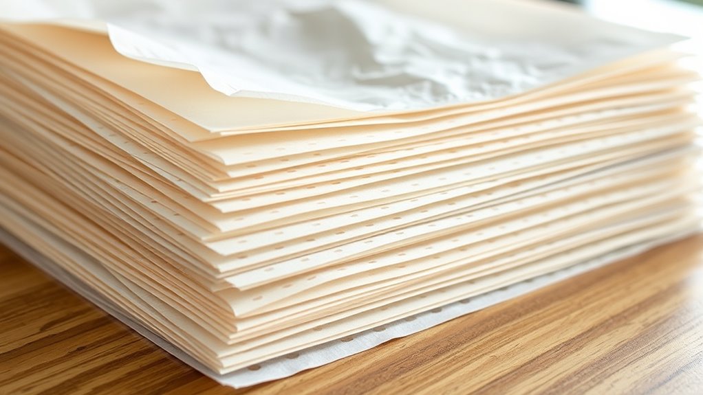 top perforated parchment sheets