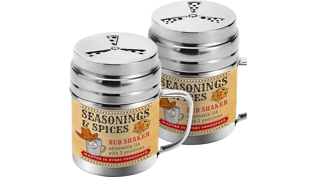 two 10 oz spice shakers