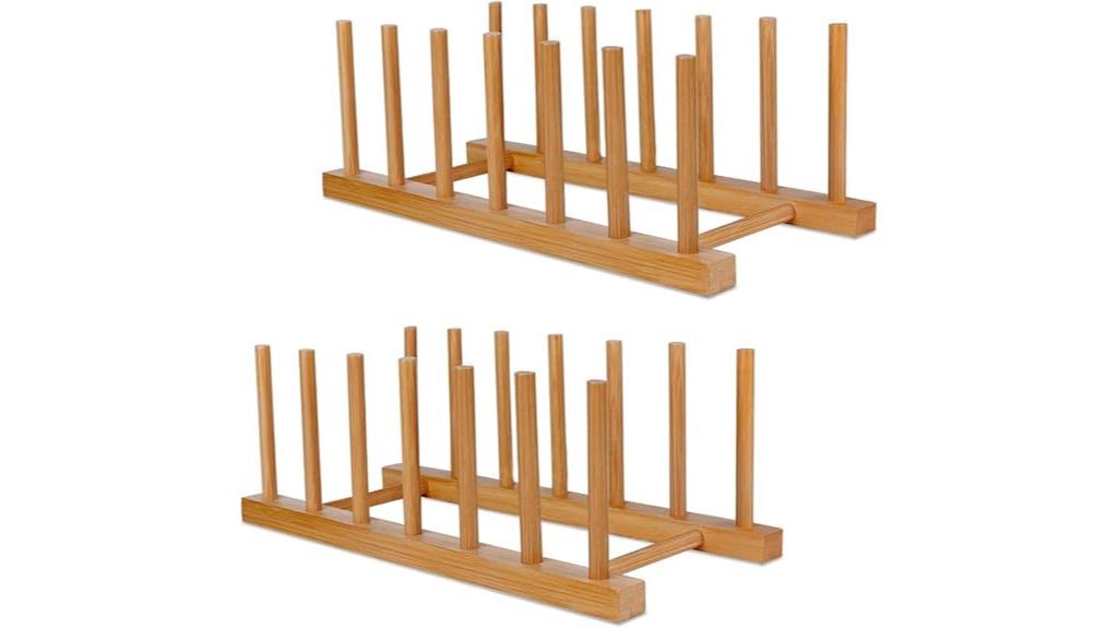 two pack bamboo racks