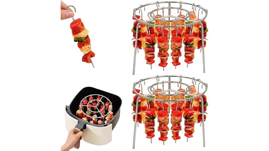 two round air fryer racks