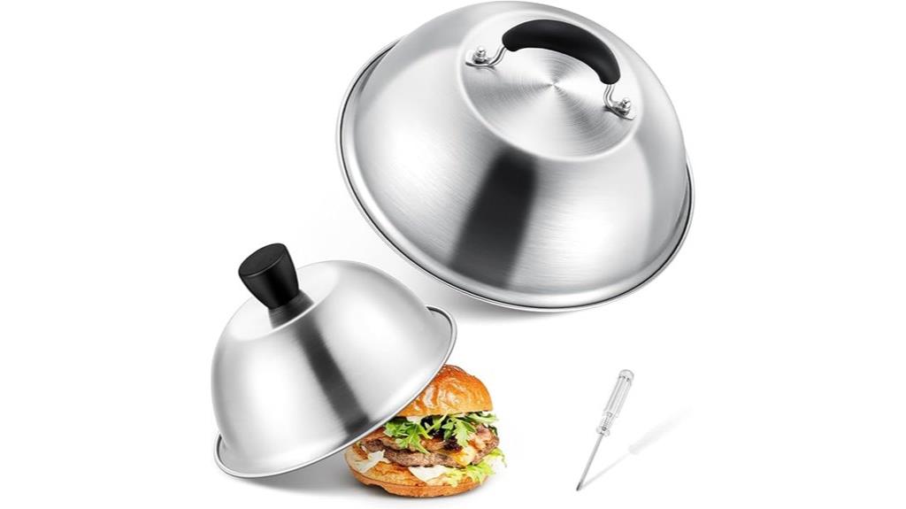 two size cheese domes