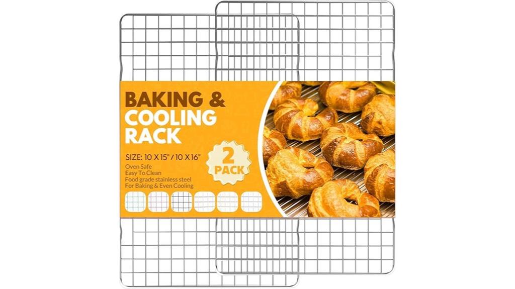 two stainless steel racks