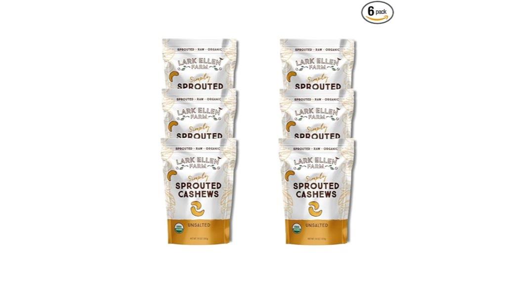 unsalted raw sprouted cashews