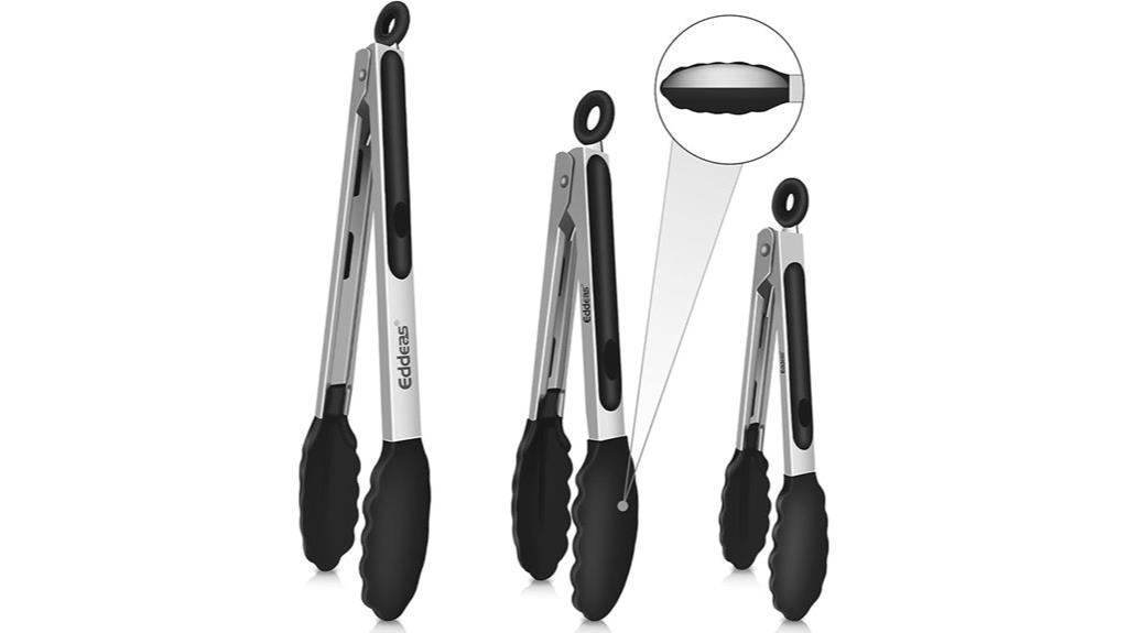 variety of tongs sizes