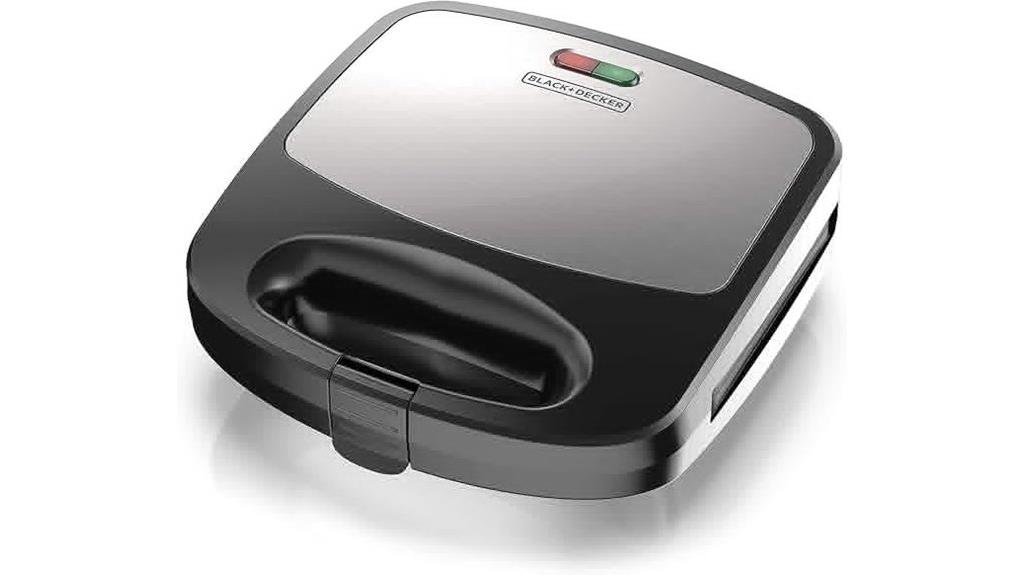 versatile black waffle maker