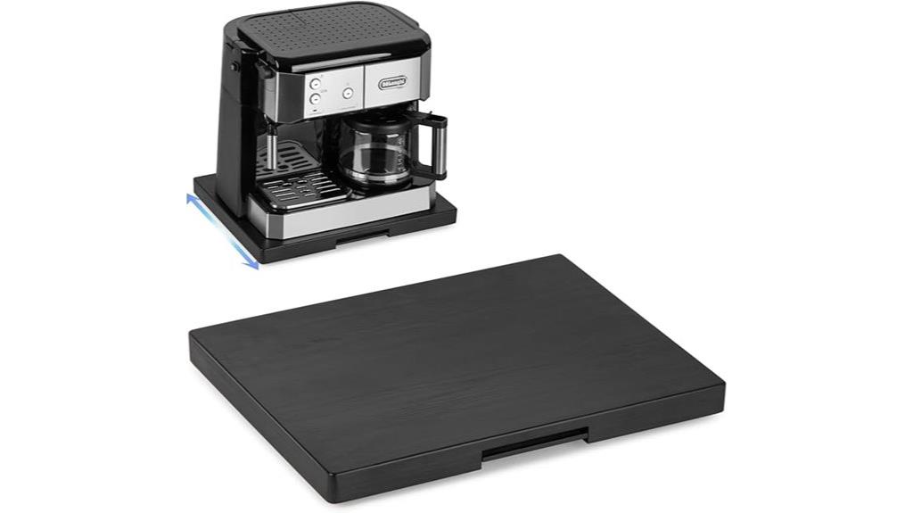 wooden sliding coffee tray