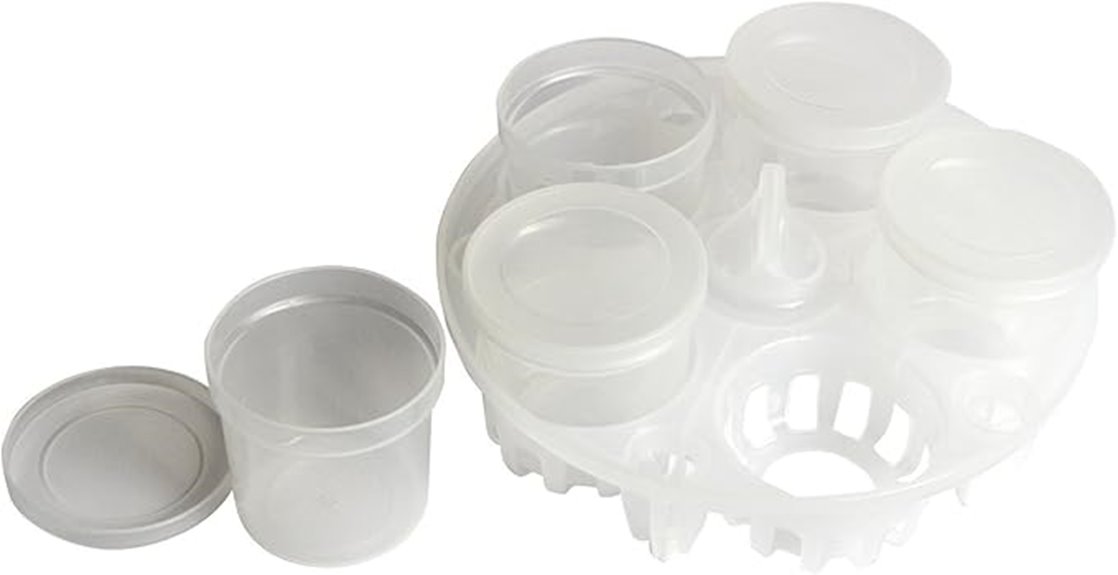 yogurt cups with sterilizer