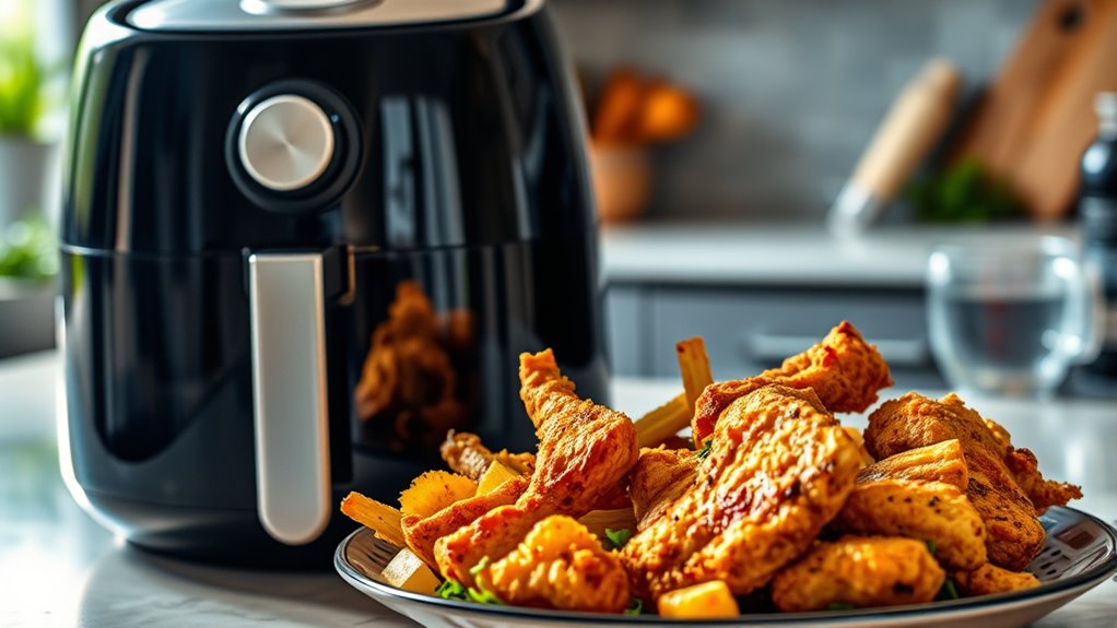 air frying fat and calories
