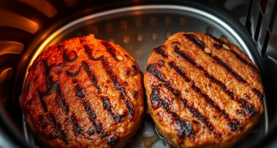 cook juicy air fryer burgers