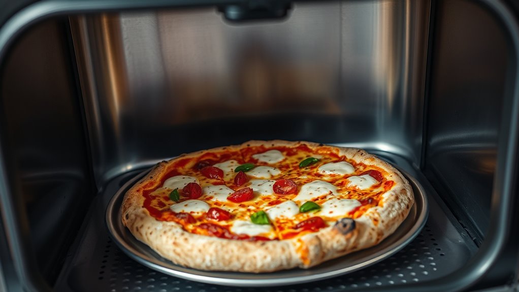 cooking pizza with accessories