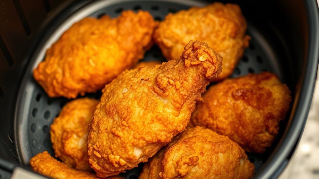 crispy reheated fried chicken