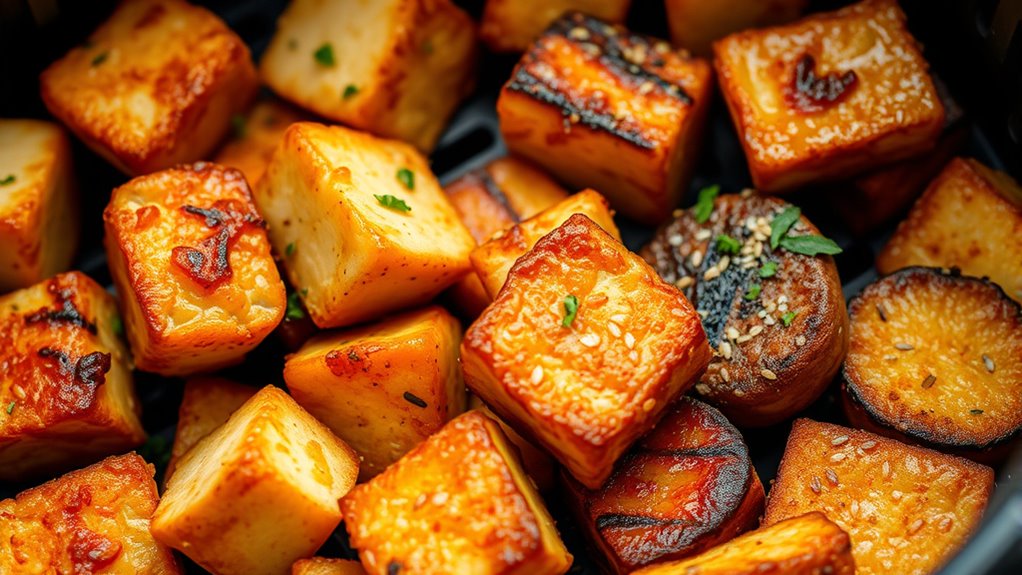 crispy soy based plant proteins