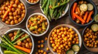 healthy bean and veggie sides