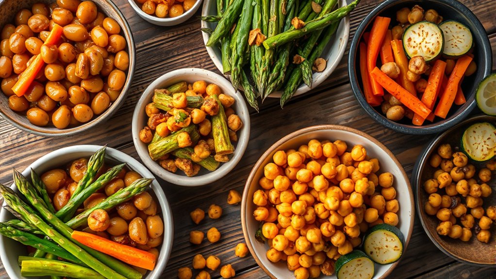 healthy bean and veggie sides