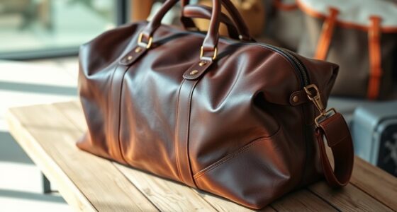 luxury leather travel bags