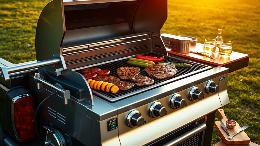 luxury tailgating grill selection