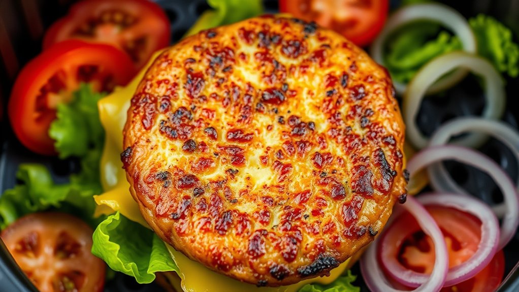 perfect juicy air fryer burgers