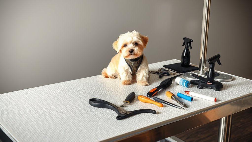 pet grooming table selection