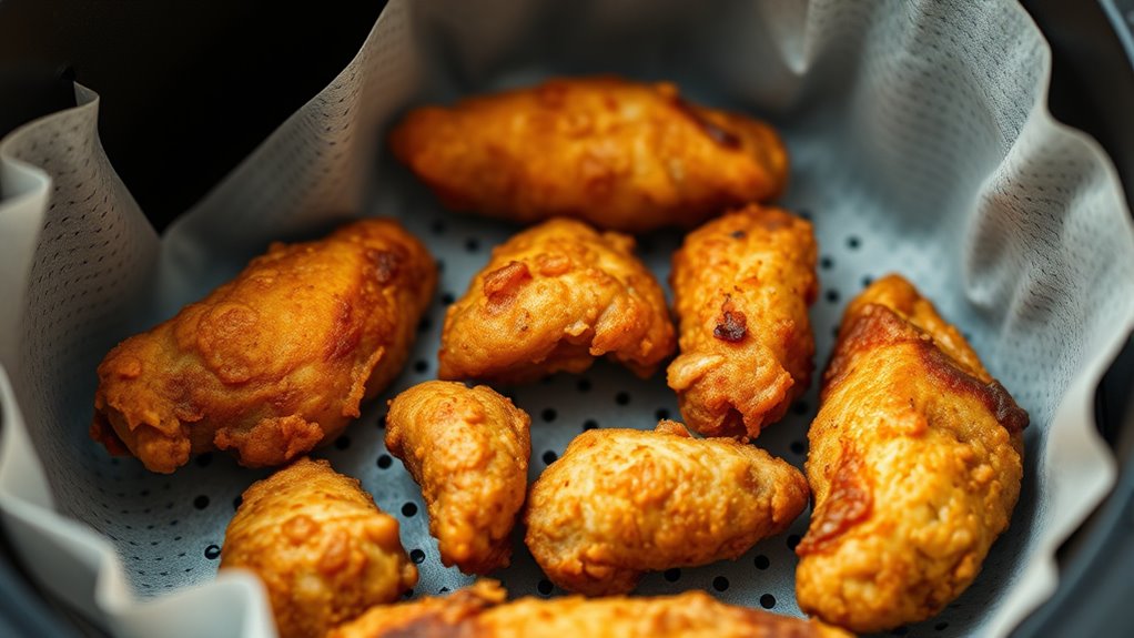 proper air fryer paper placement