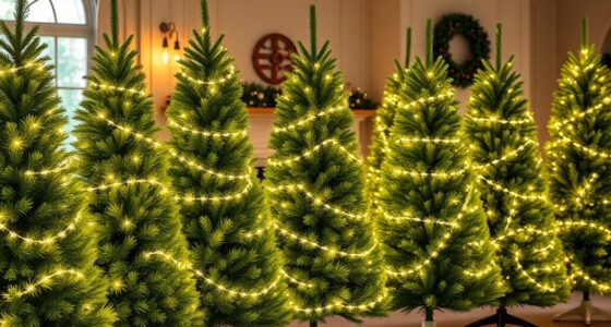 realistic pre lit christmas trees