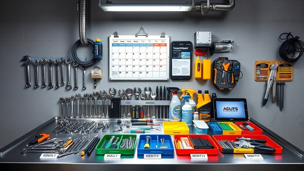 routine equipment upkeep schedule