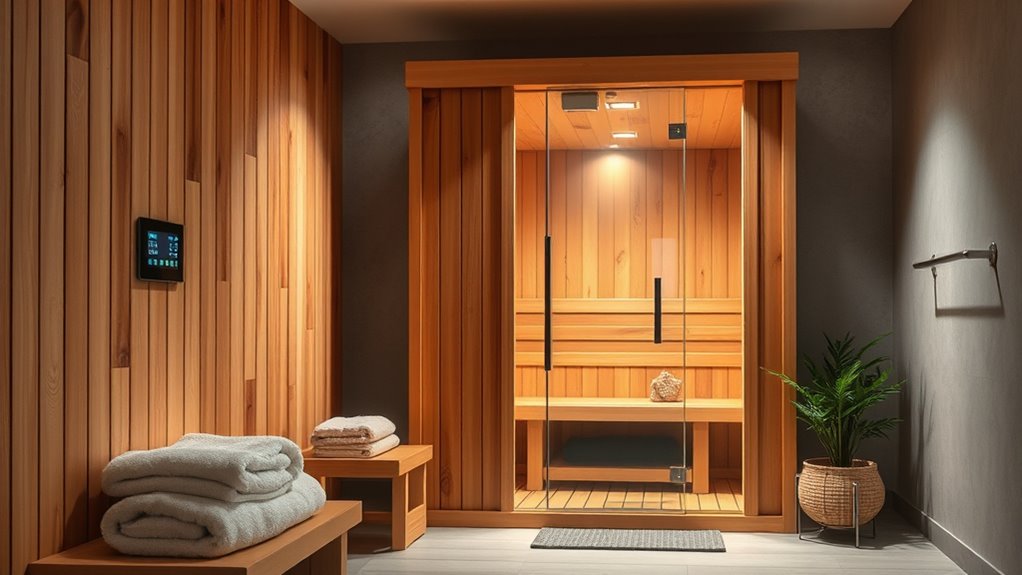 sauna size safety features