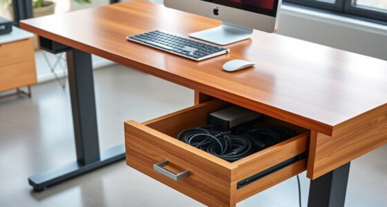 top adjustable desks with organizers