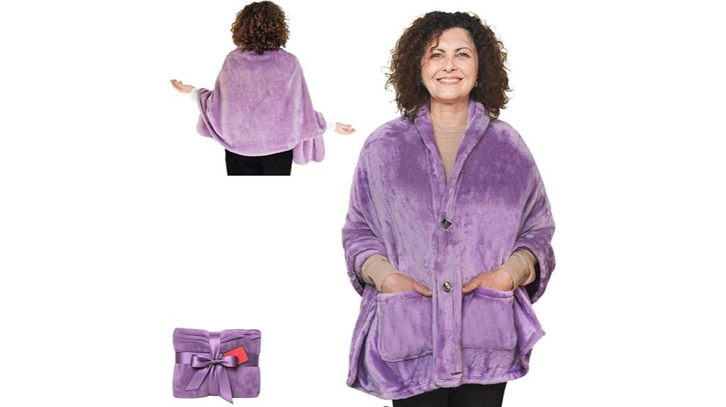 cozy lightweight fleece wrap
