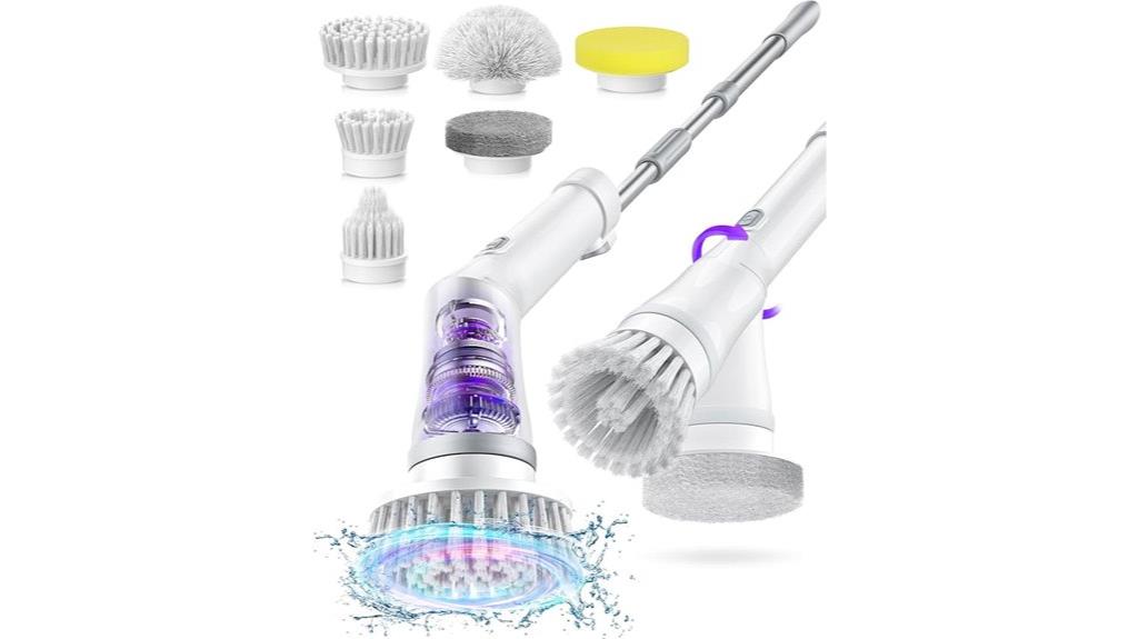 electric spin scrubber 6 brushes