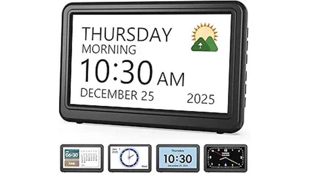 large digital calendar clock