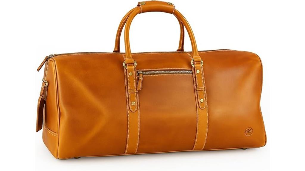 luxurious leather travel bag