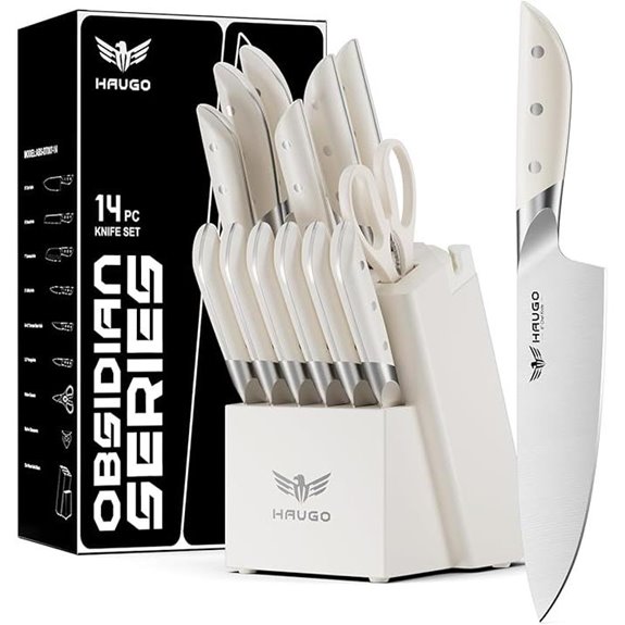 Haugo 14-Piece Stainless Steel Kitchen Knife Set