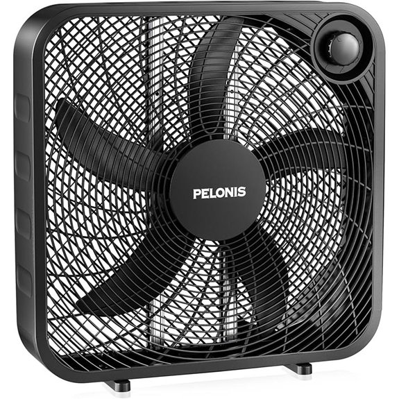 PELONIS 20-Inch Box Fan with 3 Speeds