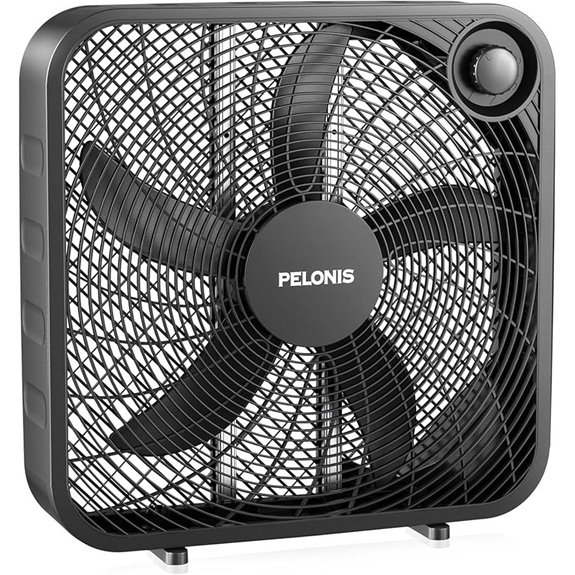 PELONIS 20-Inch Box Fan with 3 Speeds
