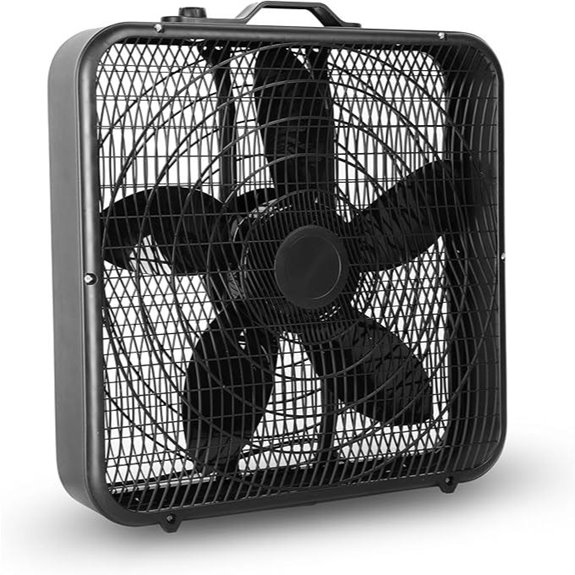 Xcity 20-Inch Quiet Box Fan with Carry Handle