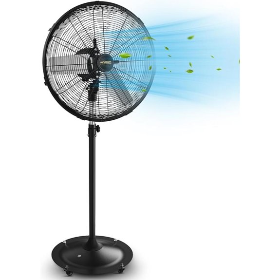 24-Inch Waterproof Outdoor Pedestal Fan with 4 Speeds