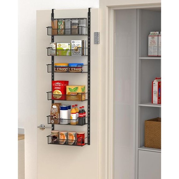 Over-the-Door Pantry Organizer with Adjustable Baskets