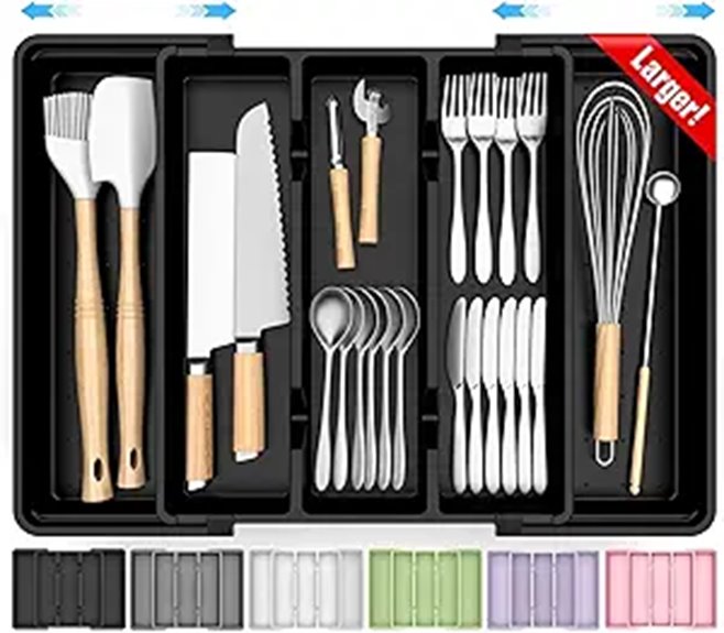 Expandable Silverware Organizer for Kitchen Drawers