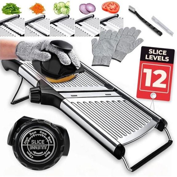 Gramercy Adjustable Mandoline Food Slicer with Gloves