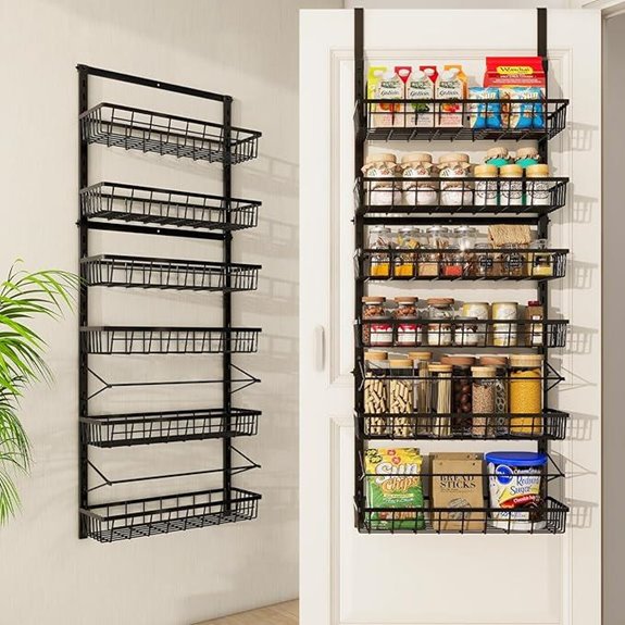 Over-the-Door Pantry Organizer with Adjustable Baskets