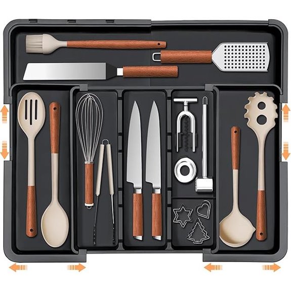 Expandable Silverware Drawer Organizer for Kitchen Storage