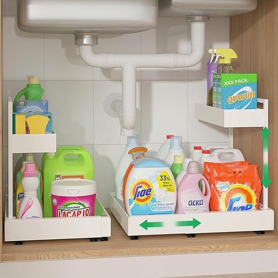 REALINN Expandable Under Sink Organizers (2 Pack)