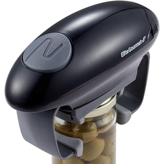 Elite Gourmet Electric Jar Opener with Auto-Size Guides